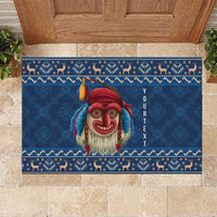 Personalized Romania Christmas Rubber Doormat Romanian Traditional Masks - Wonder Print Shop