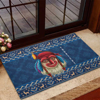 Personalized Romania Christmas Rubber Doormat Romanian Traditional Masks - Wonder Print Shop