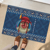 Personalized Romania Christmas Rubber Doormat Romanian Traditional Masks - Wonder Print Shop
