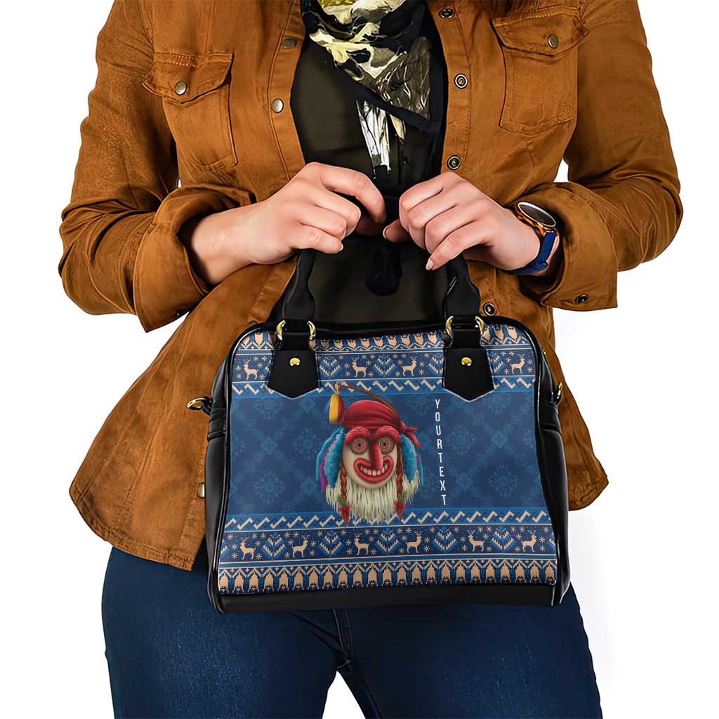 Personalized Romania Christmas Shoulder Handbag Romanian Traditional Masks - Wonder Print Shop