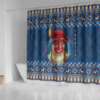 Personalized Romania Christmas Shower Curtain Romanian Traditional Masks - Wonder Print Shop