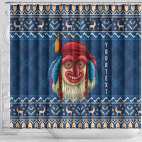 Personalized Romania Christmas Shower Curtain Romanian Traditional Masks - Wonder Print Shop