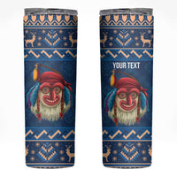 Personalized Romania Christmas Skinny Tumbler Romanian Traditional Masks - Wonder Print Shop