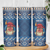 Personalized Romania Christmas Skinny Tumbler Romanian Traditional Masks - Wonder Print Shop