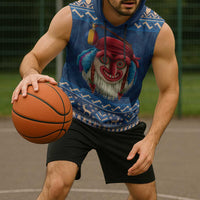 Personalized Romania Christmas Sleeveless Hoodie Romanian Traditional Masks - Wonder Print Shop