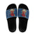 Personalized Romania Christmas Slide Sandals Romanian Traditional Masks - Wonder Print Shop