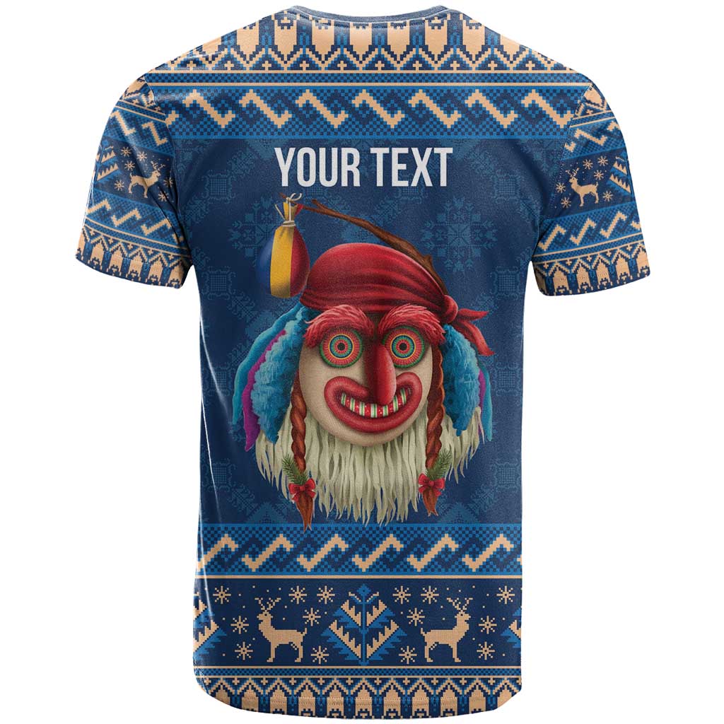 Personalized Romania Christmas T Shirt Romanian Traditional Masks - Wonder Print Shop