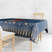 Personalized Romania Christmas Tablecloth Romanian Traditional Masks - Wonder Print Shop