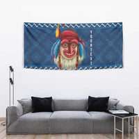 Personalized Romania Christmas Tapestry Romanian Traditional Masks - Wonder Print Shop