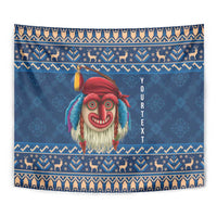 Personalized Romania Christmas Tapestry Romanian Traditional Masks - Wonder Print Shop