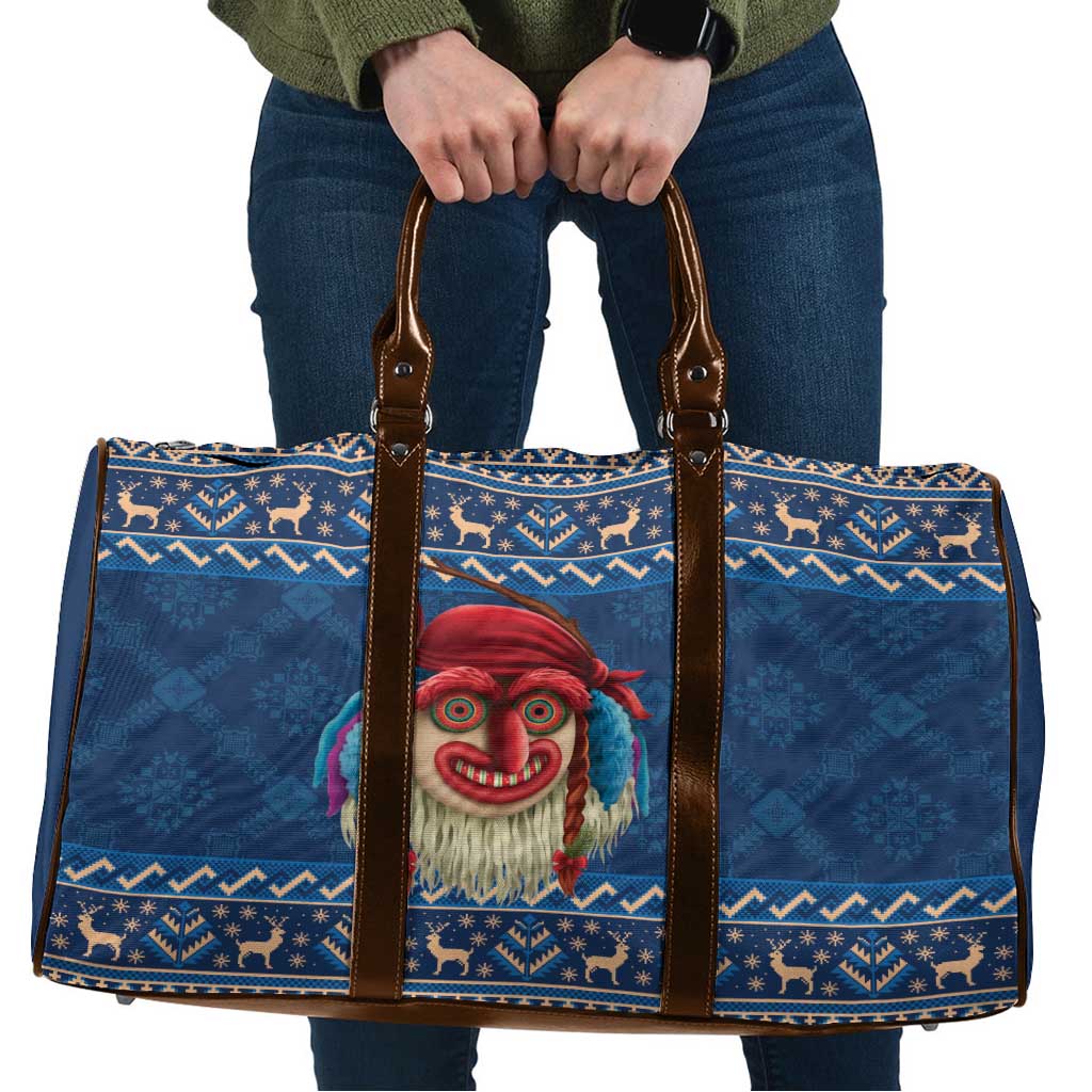 Personalized Romania Christmas Travel Bag Romanian Traditional Masks - Wonder Print Shop