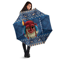Personalized Romania Christmas Umbrella Romanian Traditional Masks - Wonder Print Shop