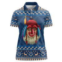Personalized Romania Christmas Women Polo Shirt Romanian Traditional Masks - Wonder Print Shop