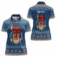 Personalized Romania Christmas Women Polo Shirt Romanian Traditional Masks - Wonder Print Shop