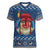 Personalized Romania Christmas Women V-Neck T-Shirt Romanian Traditional Masks - Wonder Print Shop
