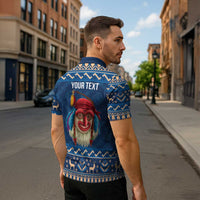 Personalized Romania Christmas Zipper Polo Shirt Romanian Traditional Masks - Wonder Print Shop