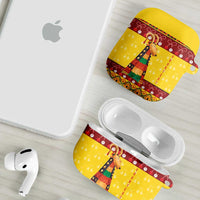 Personalized Moldova Christmas AirPods Case Capra Goat Folk Costume - Wonder Print Shop