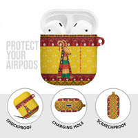 Personalized Moldova Christmas AirPods Case Capra Goat Folk Costume - Wonder Print Shop