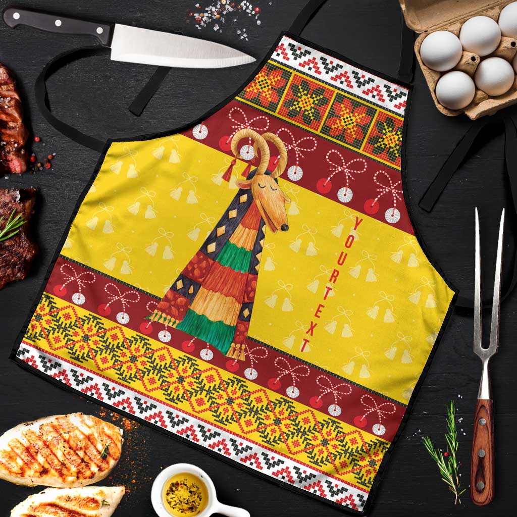 Personalized Moldova Christmas Apron Capra Goat Folk Costume - Wonder Print Shop