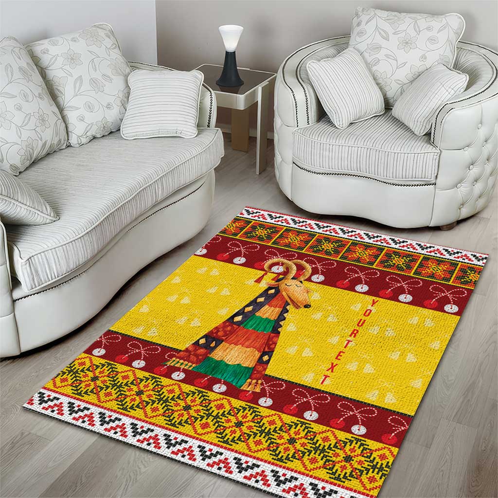 Personalized Moldova Christmas Area Rug Capra Goat Folk Costume - Wonder Print Shop