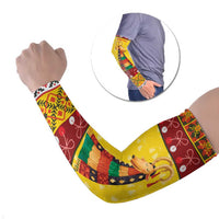 Personalized Moldova Christmas Arm Sleeves Capra Goat Folk Costume - Wonder Print Shop