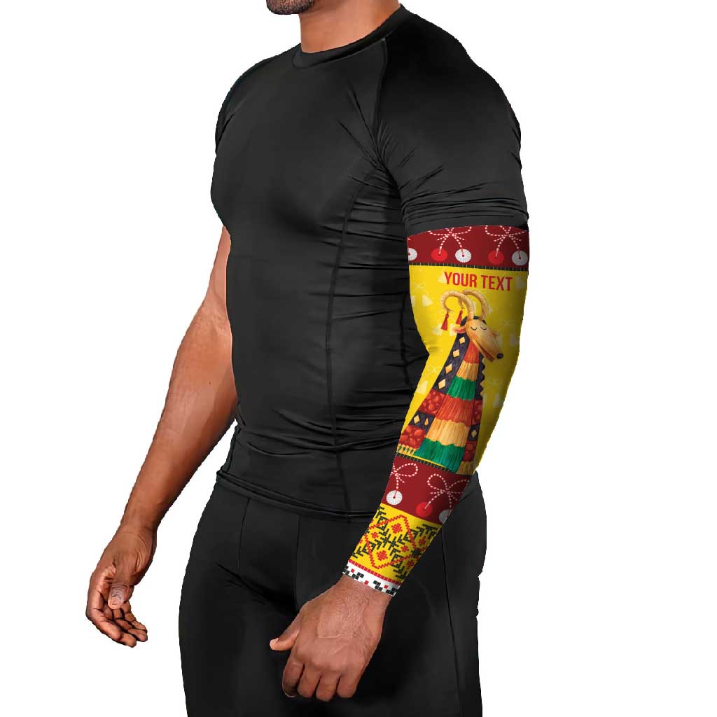 Personalized Moldova Christmas Arm Sleeves Capra Goat Folk Costume - Wonder Print Shop