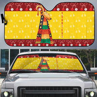 Personalized Moldova Christmas Auto Sun Shade Capra Goat Folk Costume - Wonder Print Shop