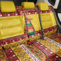 Personalized Moldova Christmas Back Car Seat Cover Capra Goat Folk Costume - Wonder Print Shop