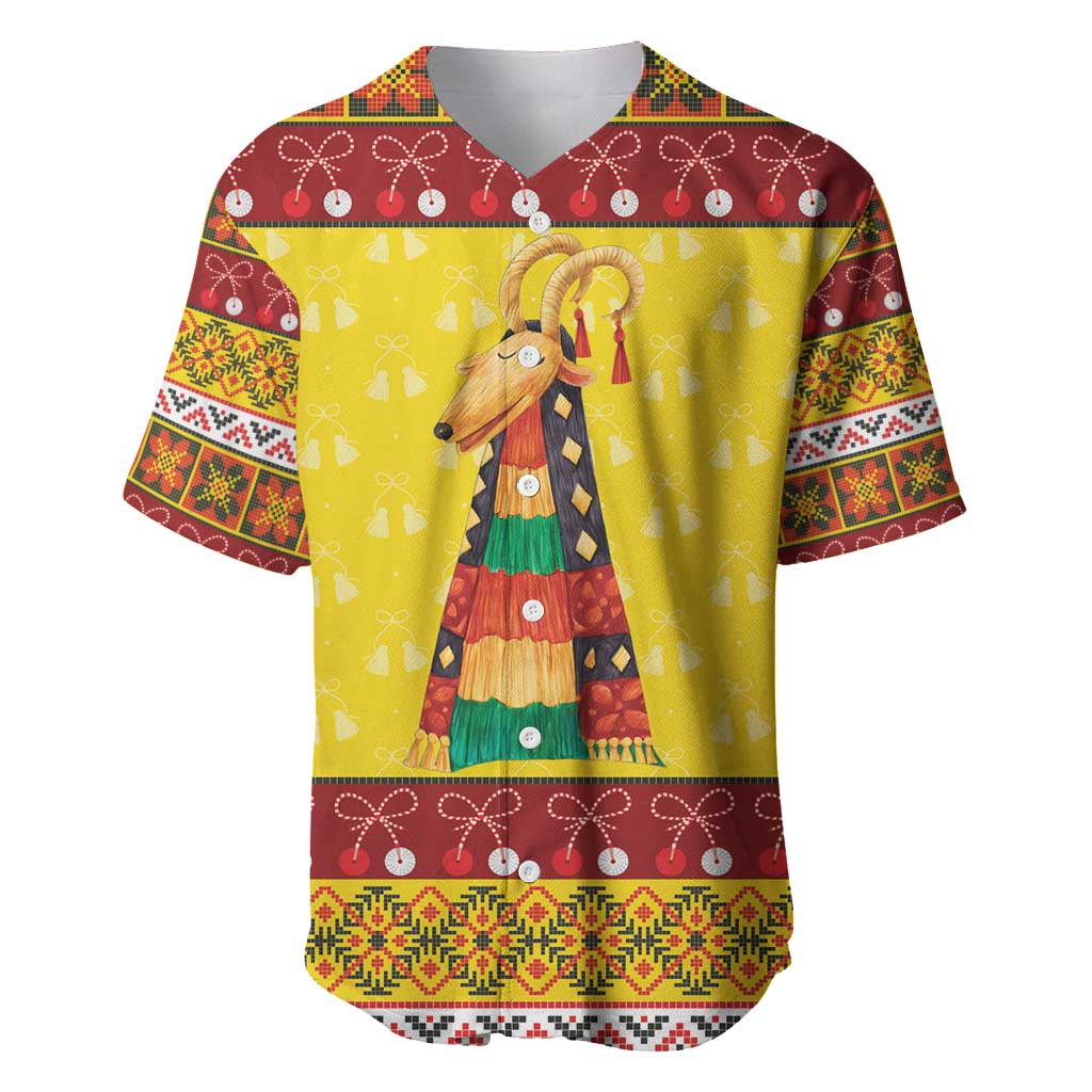Personalized Moldova Christmas Baseball Jersey Capra Goat Folk Costume - Wonder Print Shop