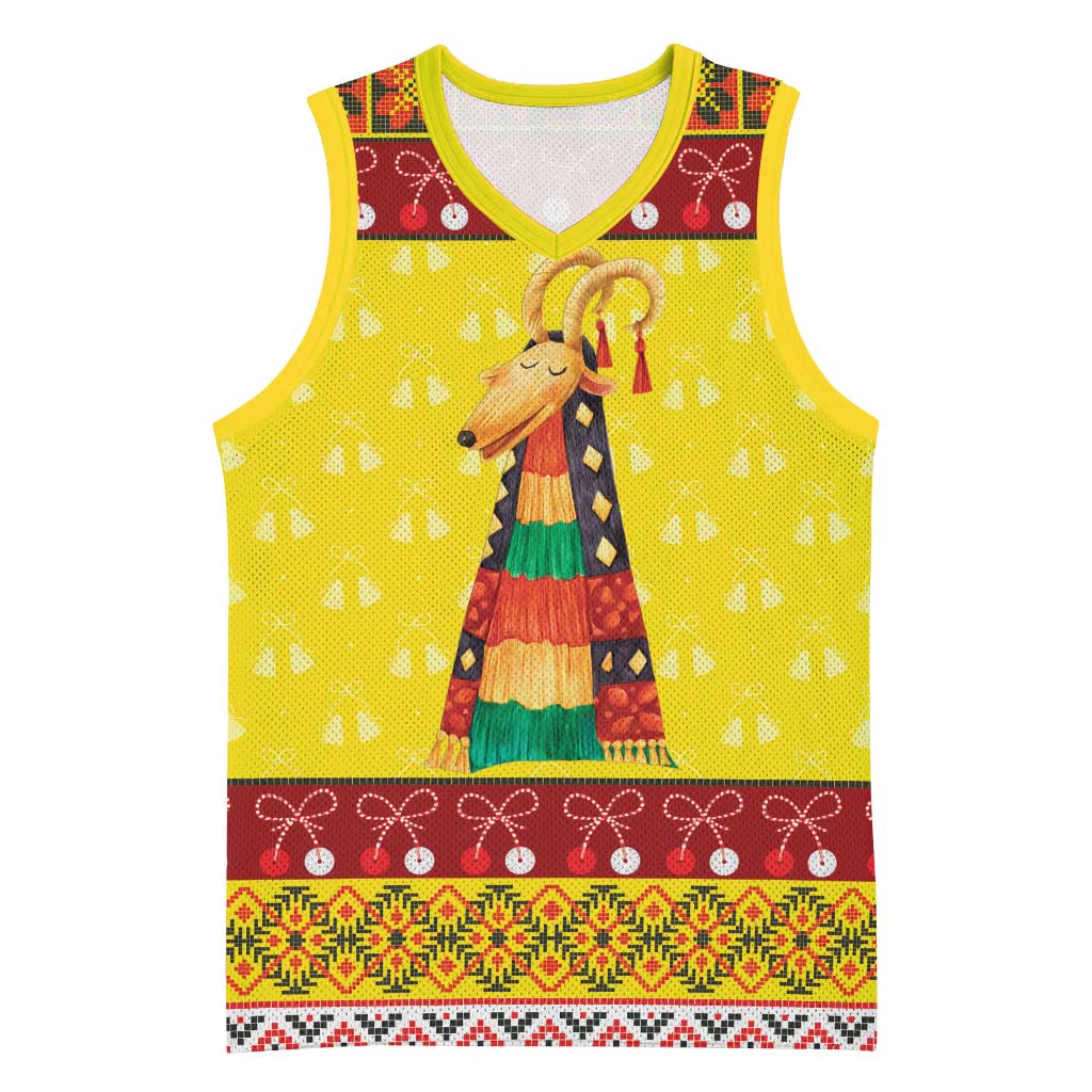 Personalized Moldova Christmas Basketball Jersey Capra Goat Folk Costume - Wonder Print Shop