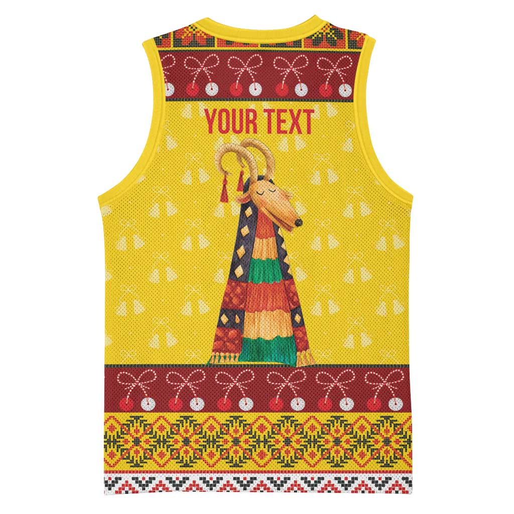 Personalized Moldova Christmas Basketball Jersey Capra Goat Folk Costume - Wonder Print Shop