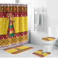 Personalized Moldova Christmas Bathroom Set Capra Goat Folk Costume - Wonder Print Shop