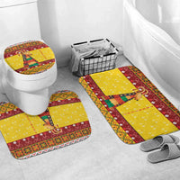 Personalized Moldova Christmas Bathroom Set Capra Goat Folk Costume - Wonder Print Shop