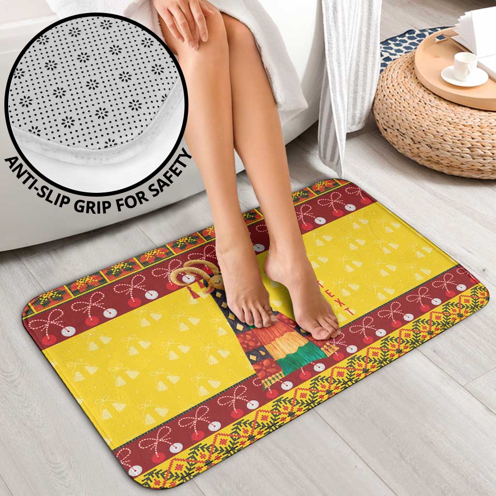 Personalized Moldova Christmas Bathroom Set Capra Goat Folk Costume - Wonder Print Shop