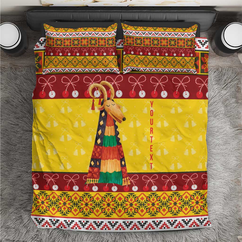 Personalized Moldova Christmas Bedding Set Capra Goat Folk Costume - Wonder Print Shop