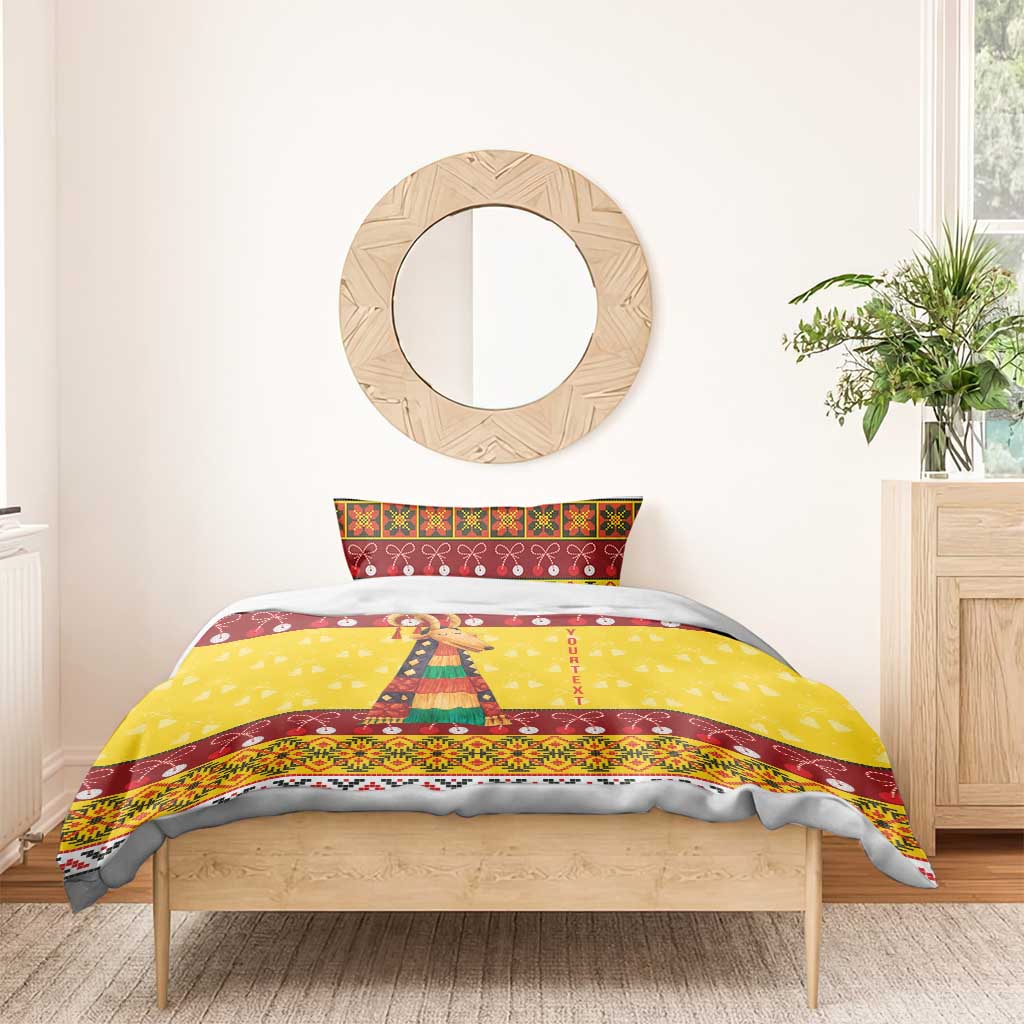 Personalized Moldova Christmas Bedding Set Capra Goat Folk Costume - Wonder Print Shop
