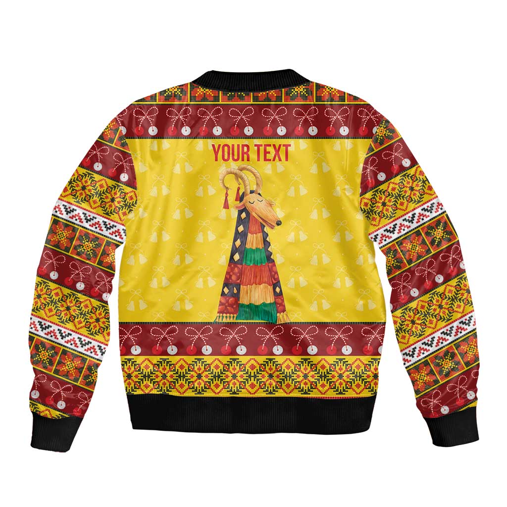 Personalized Moldova Christmas Bomber Jacket Capra Goat Folk Costume - Wonder Print Shop