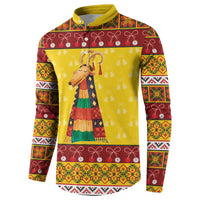Personalized Moldova Christmas Button Sweatshirt Capra Goat Folk Costume - Wonder Print Shop
