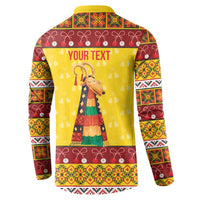 Personalized Moldova Christmas Button Sweatshirt Capra Goat Folk Costume - Wonder Print Shop