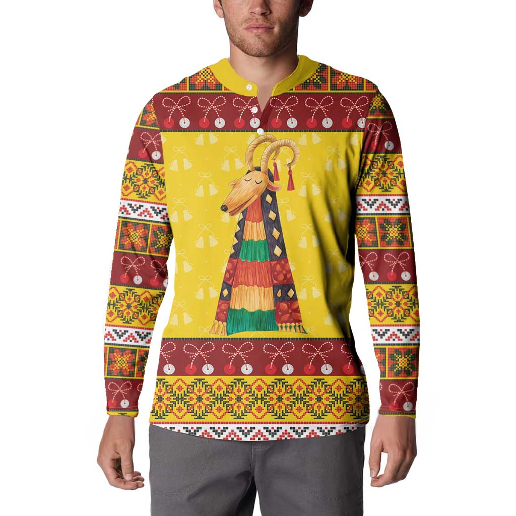 Personalized Moldova Christmas Button Sweatshirt Capra Goat Folk Costume - Wonder Print Shop