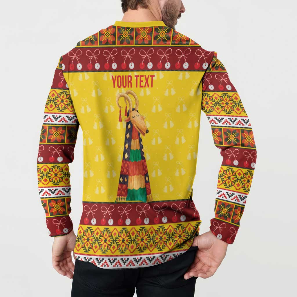 Personalized Moldova Christmas Button Sweatshirt Capra Goat Folk Costume - Wonder Print Shop