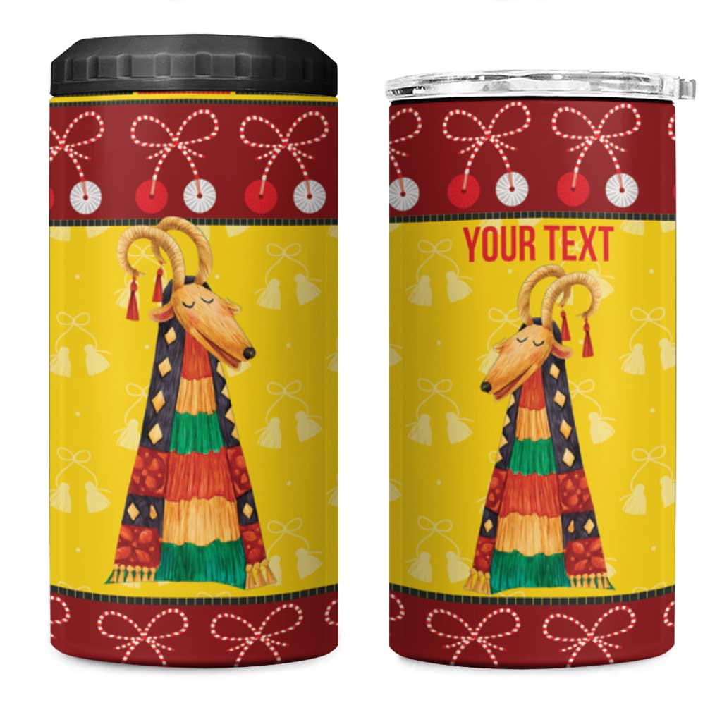 Personalized Moldova Christmas 4 in 1 Can Cooler Tumbler Capra Goat Folk Costume - Wonder Print Shop