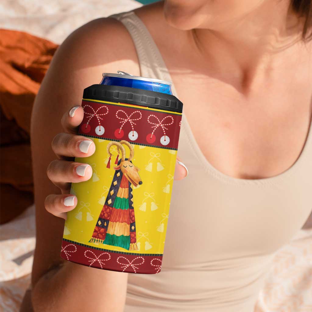 Personalized Moldova Christmas 4 in 1 Can Cooler Tumbler Capra Goat Folk Costume - Wonder Print Shop