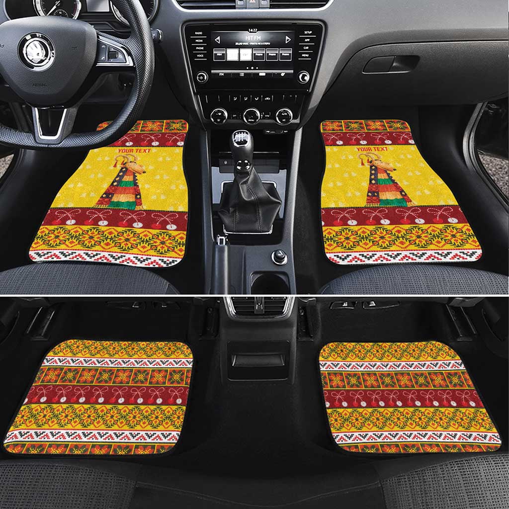 Personalized Moldova Christmas Car Mats Capra Goat Folk Costume - Wonder Print Shop