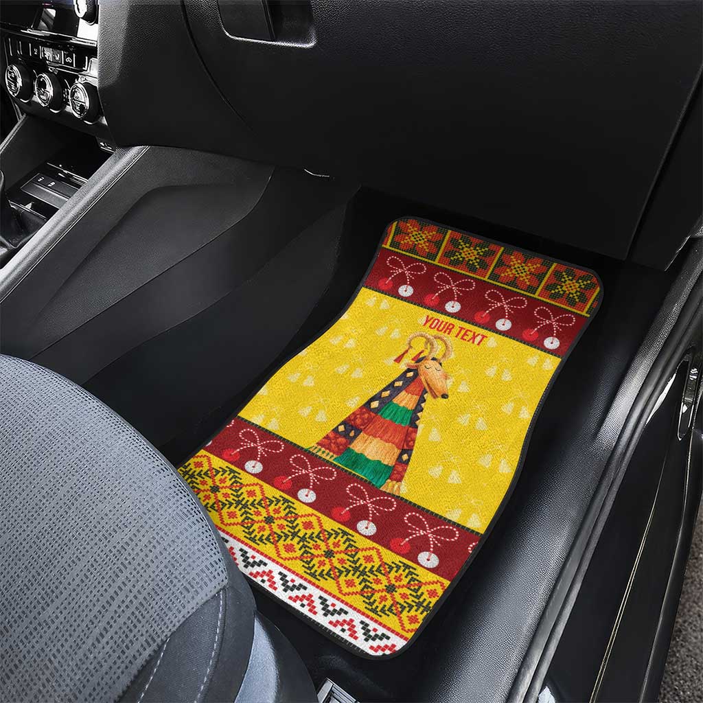 Personalized Moldova Christmas Car Mats Capra Goat Folk Costume - Wonder Print Shop