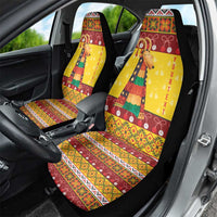 Personalized Moldova Christmas Car Seat Cover Capra Goat Folk Costume - Wonder Print Shop