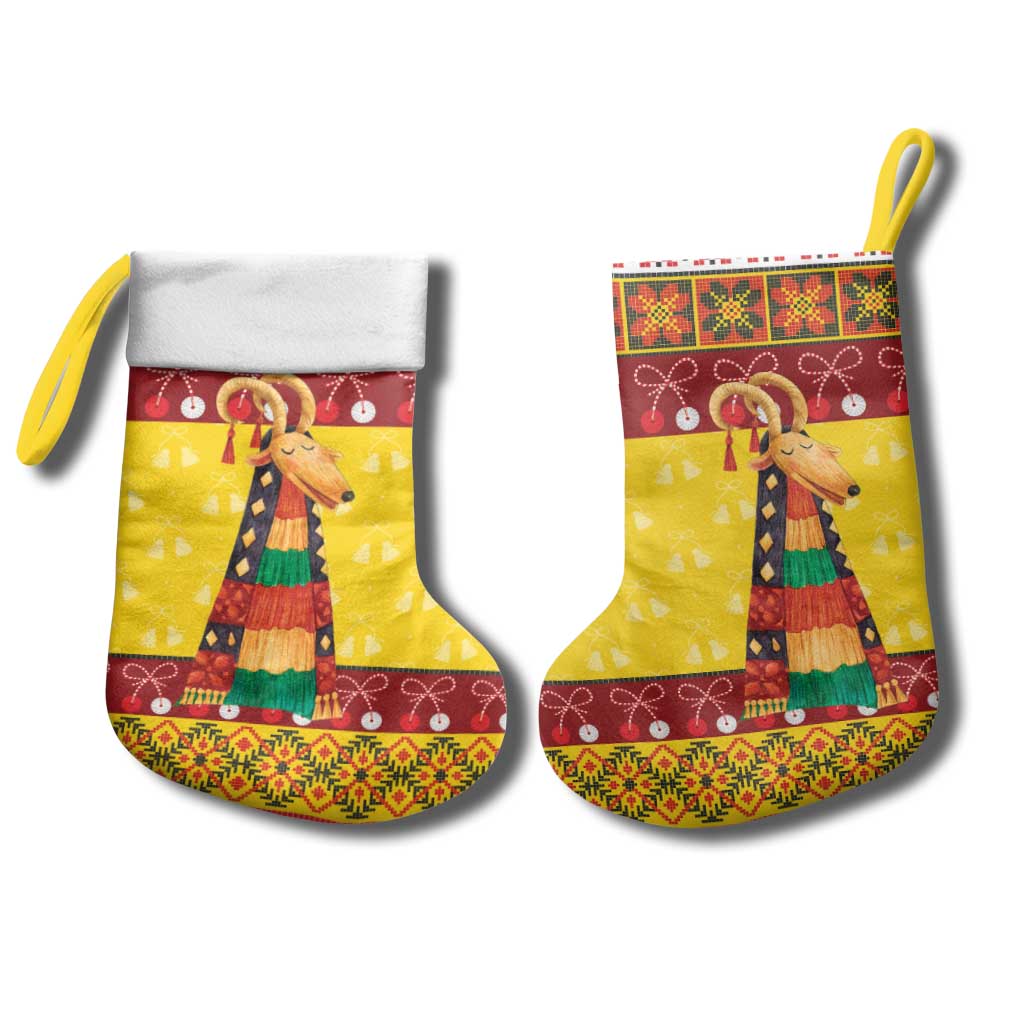Personalized Moldova Christmas Stocking Capra Goat Folk Costume - Wonder Print Shop
