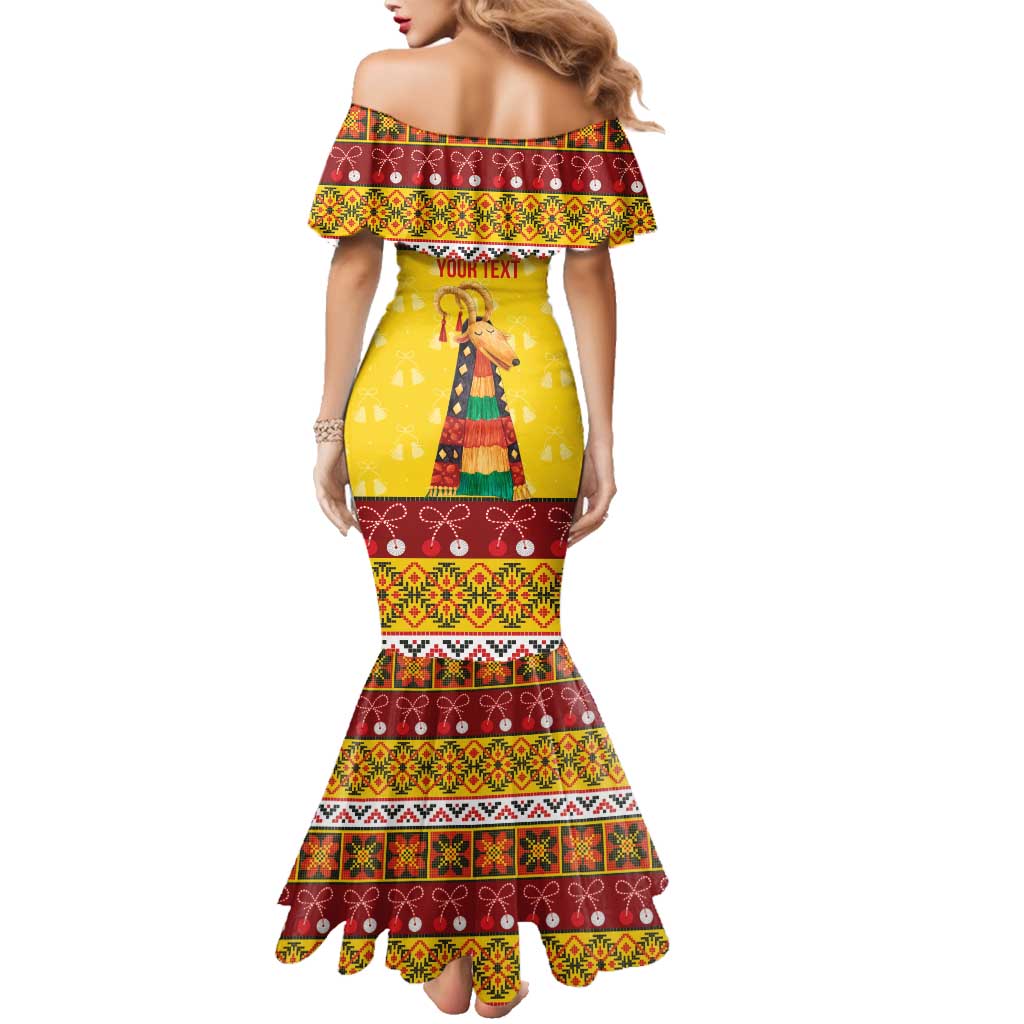 Personalized Moldova Christmas Family Matching Mermaid Dress and Hawaiian Shirt Capra Goat Folk Costume - Wonder Print Shop