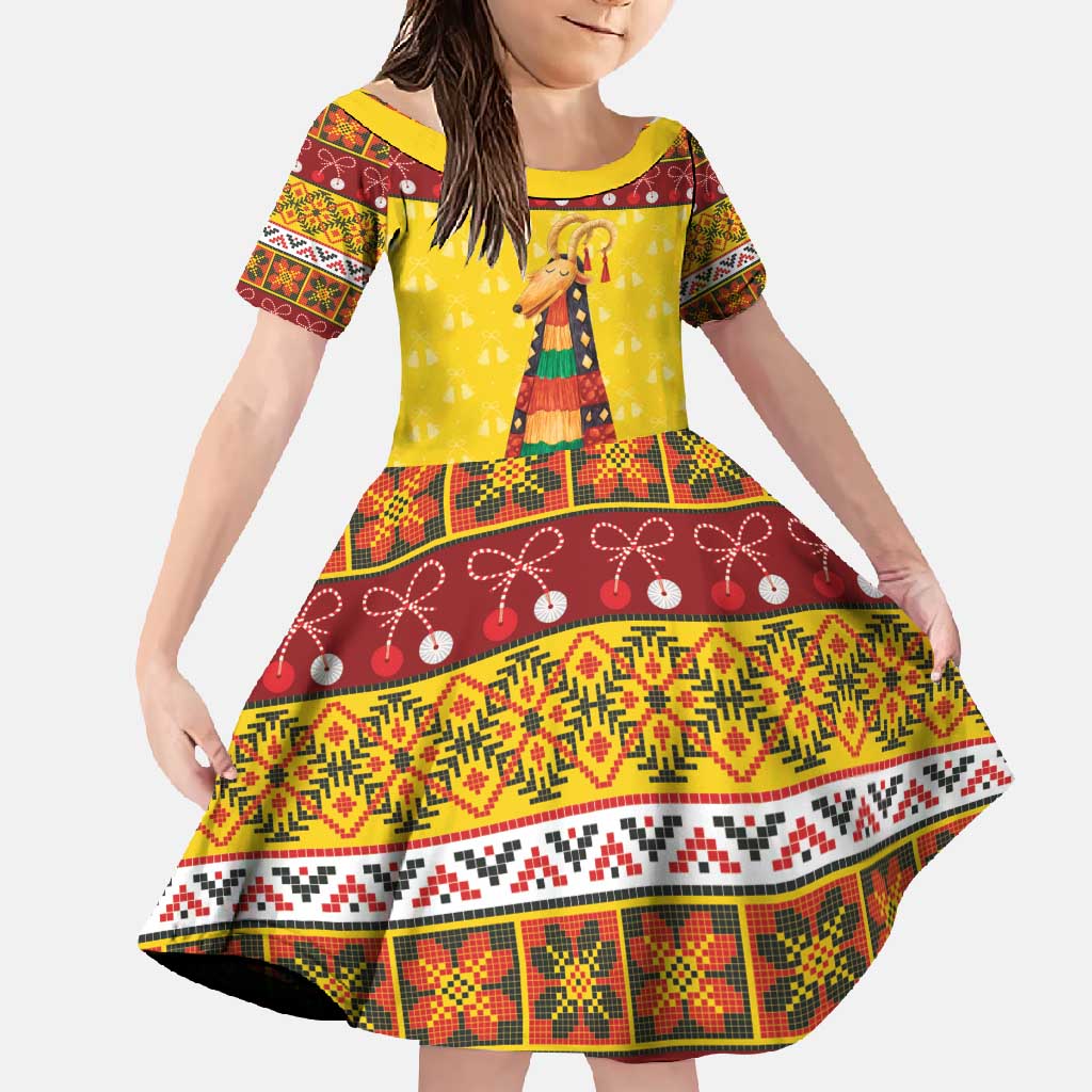 Personalized Moldova Christmas Family Matching Off Shoulder Maxi Dress and Hawaiian Shirt Capra Goat Folk Costume - Wonder Print Shop