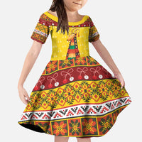 Personalized Moldova Christmas Family Matching Off Shoulder Maxi Dress and Hawaiian Shirt Capra Goat Folk Costume - Wonder Print Shop